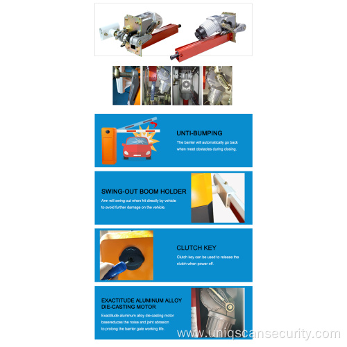 Electronic 5 Million Operation Time Parking Barrier Gate Fo